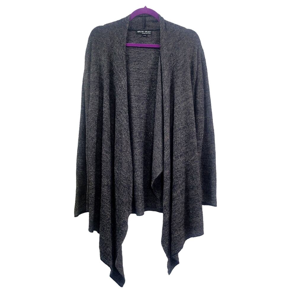 Barefoot Dreams Cozy Chic Lite Island Wrap Cardigan Size L/XL Gray